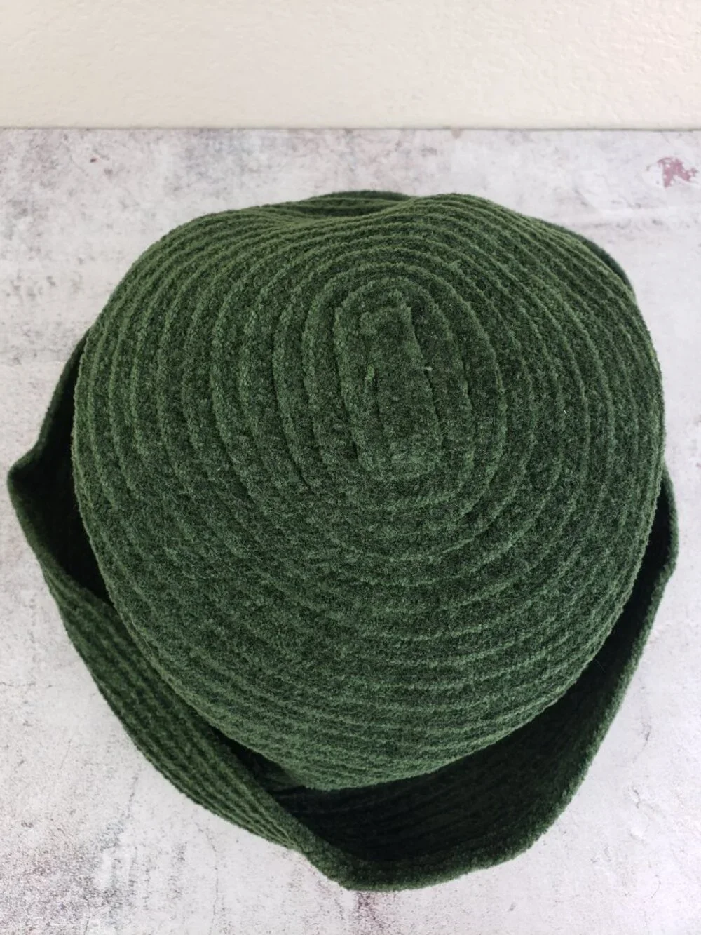 Vintage Villager Chenille Bucket Hat Forest Green O/S - Picture 3 of 11